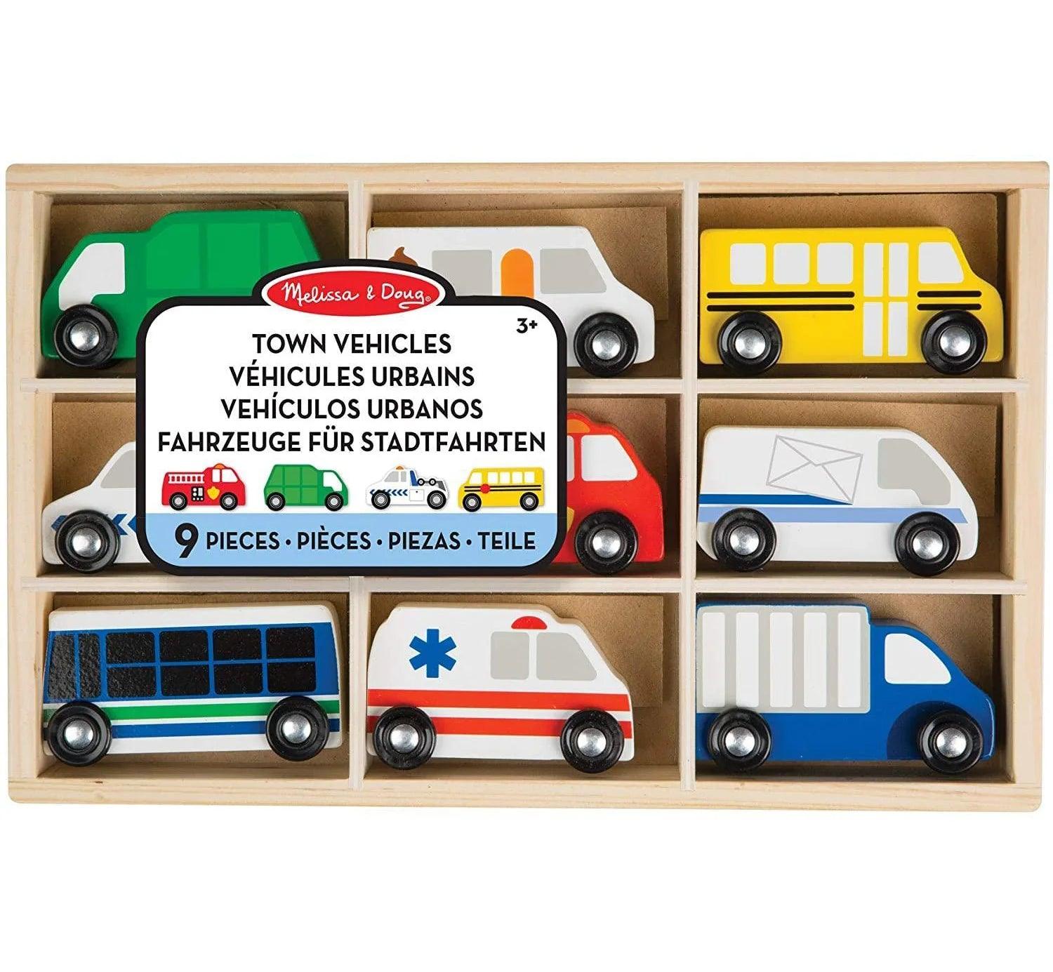 Melissa & Doug 13170 Wooden Town Vehicles Set