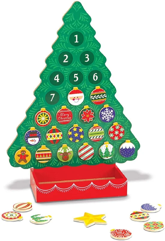 Melissa & Doug 13571 Countdown to Christmas Wooden Advent Calendar