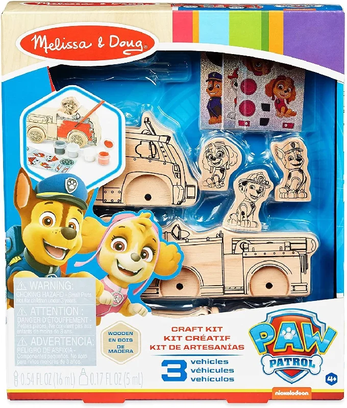 Melissa & Doug 33266 PAW Patrol Wooden Vehicles Craft Kit