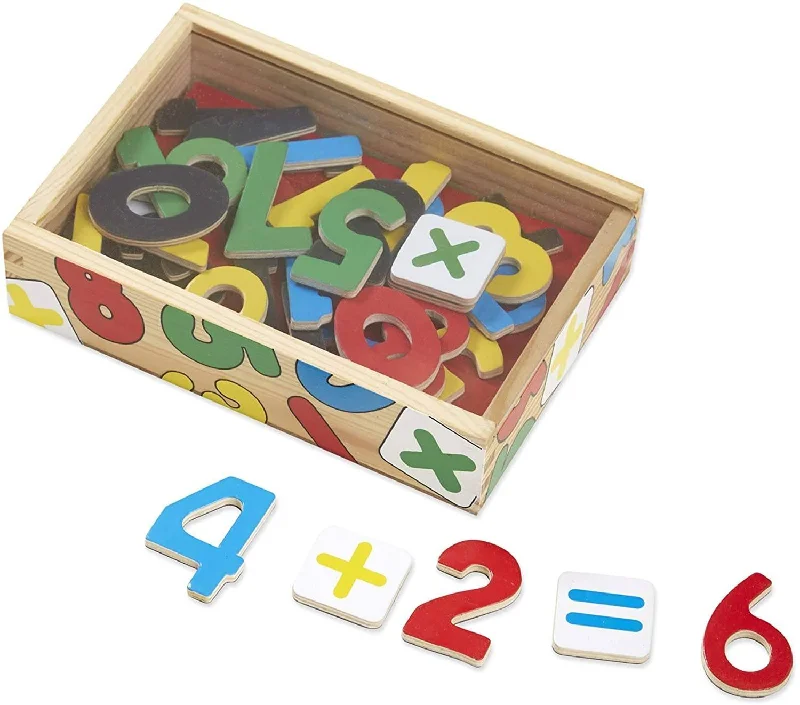 Melissa & Doug 10449 - 37 Wooden Number and Sign Magnets