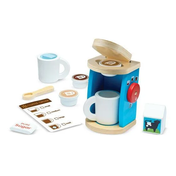 Melissa & Doug 9842 Wooden Brew & Serve Coffee Set