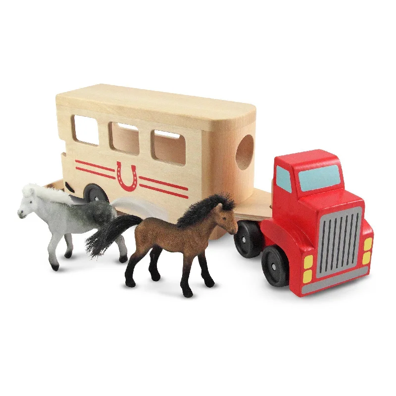 Melissa & Doug 14097 Horse Box Wooden Vehicles Play Set