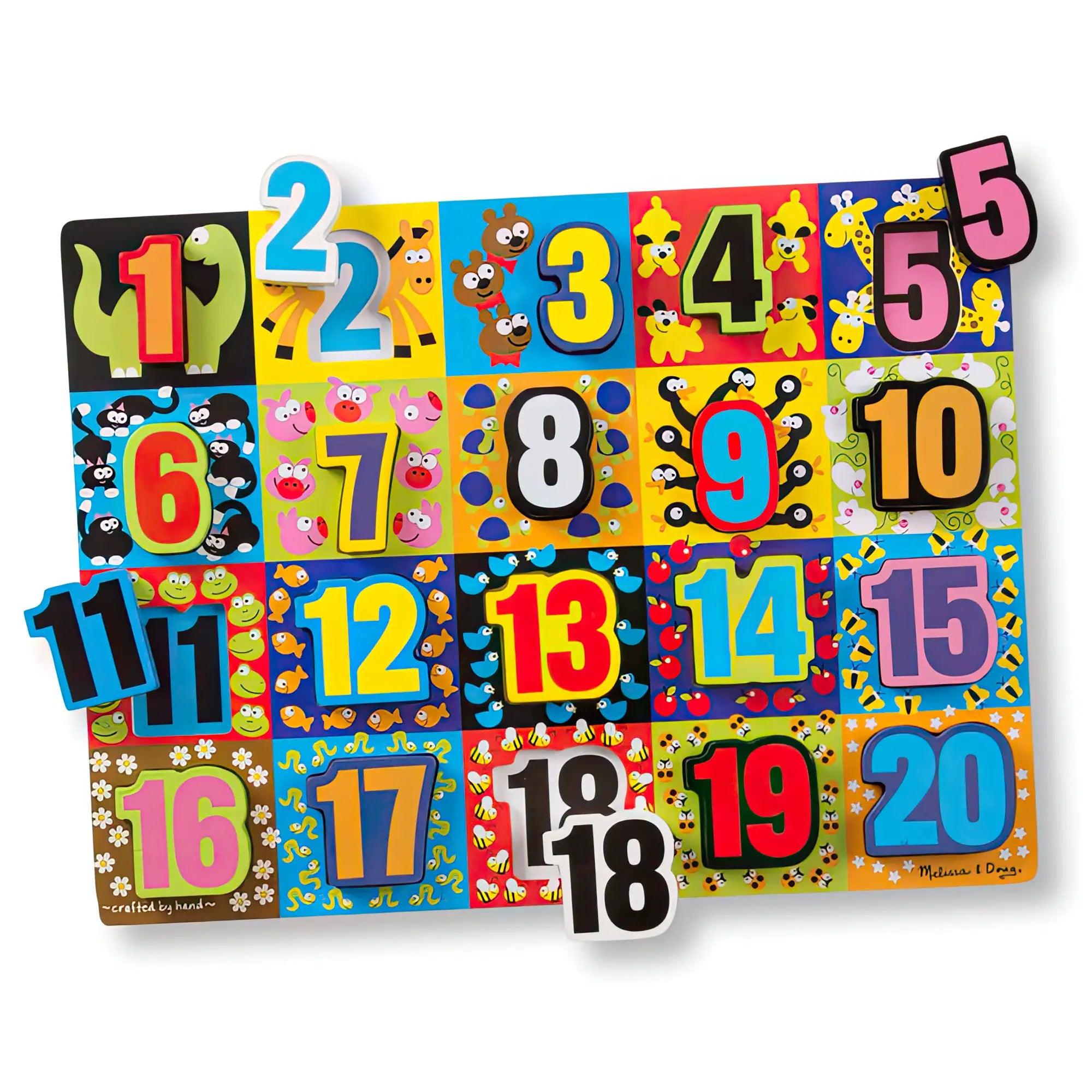 Melissa & Doug 13832 Jumbo Numbers Wooden Chunky Puzzle