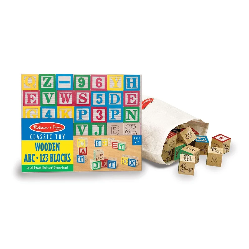 Melissa & Doug 11900 Wooden ABC/123 Blocks