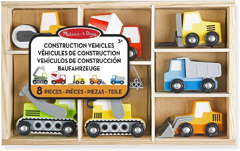 Melissa & Doug Wooden Construction Site Vehicles