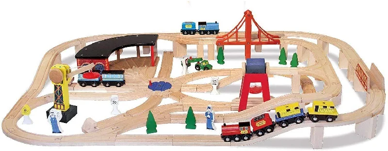 Melissa & Doug Wooden Railway Set 10701