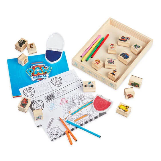 eco-conscious wooden toys                 Paw Patrol Wooden Activity Stamp Set