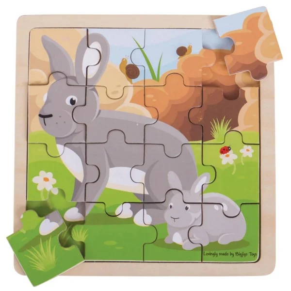 Rabbit & Kitten Wooden Jigsaw Puzzle