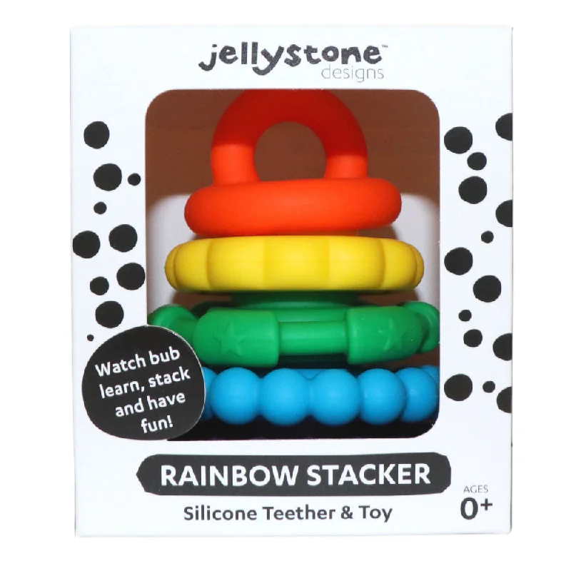 safe and non-toxic wooden toys for babies                   Rainbow Stacker Jellystone