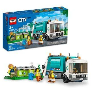 Stress-relieving LEGO buildingRecycling Truck