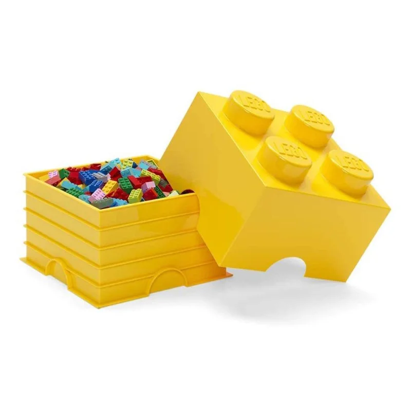 Gender-neutral LEGO toysRoom Copenhagen LEGO® Bright Yellow 4-Knobs Storage Brick