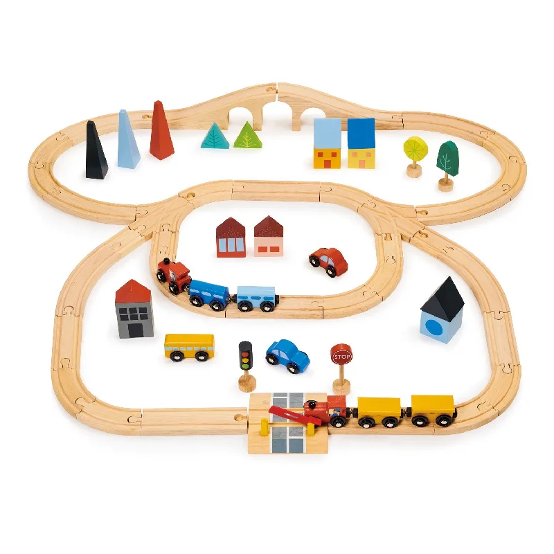 play-value packed wooden toys                   Town Train Set