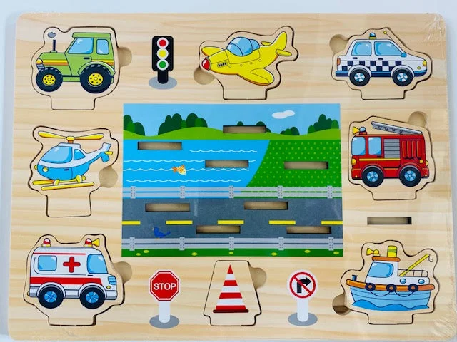 Transport Vehicles Stand Up Puzzle