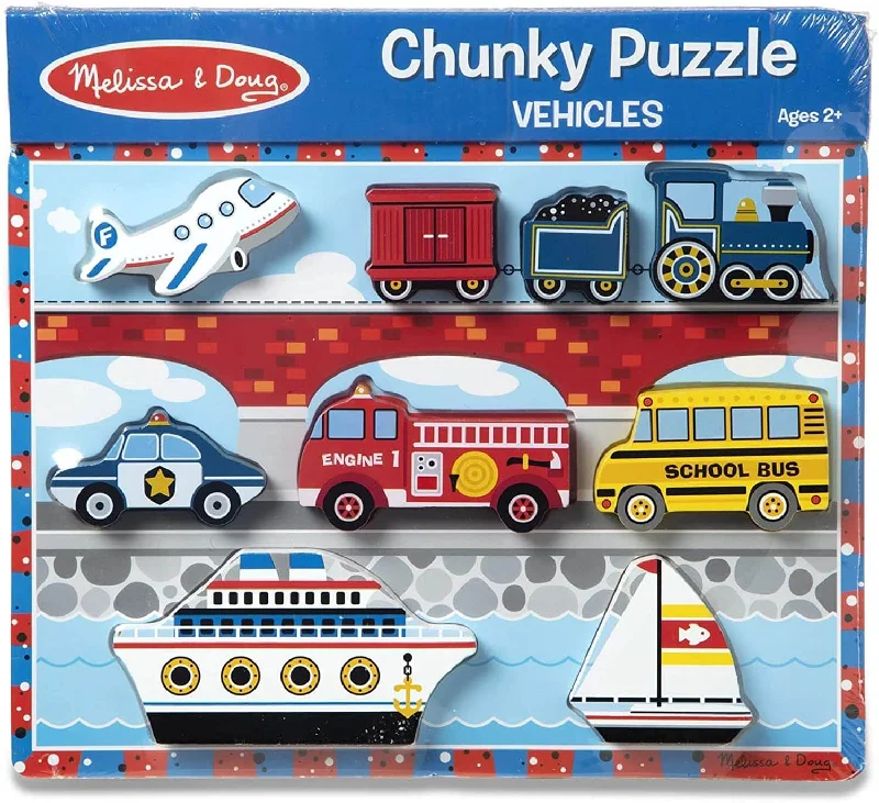 Vehicles Wooden Chunky Puzzle Melissa & Doug