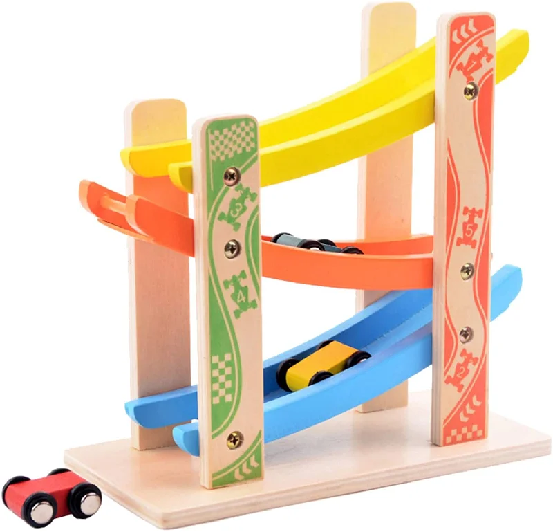 Wooden Color Slide Car