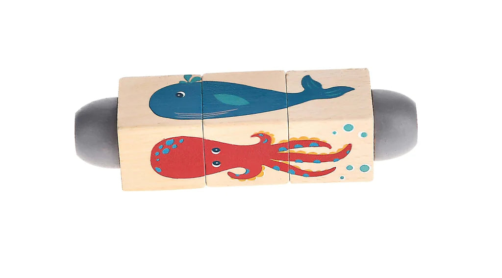 Wooden Twist Block Puzzle - Ocean