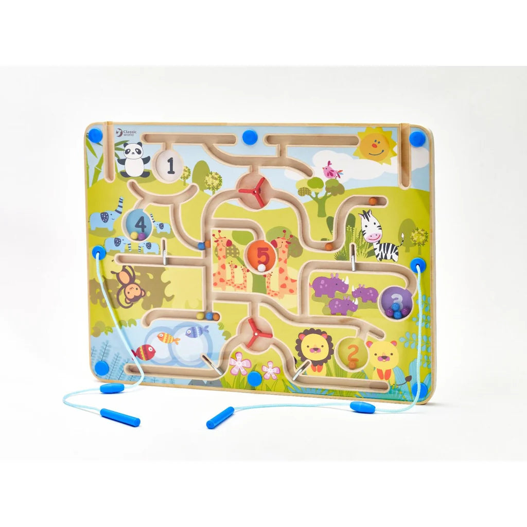 safe and non-toxic wooden toys that parents can trust                   Zoo Magnetic Bead Maze