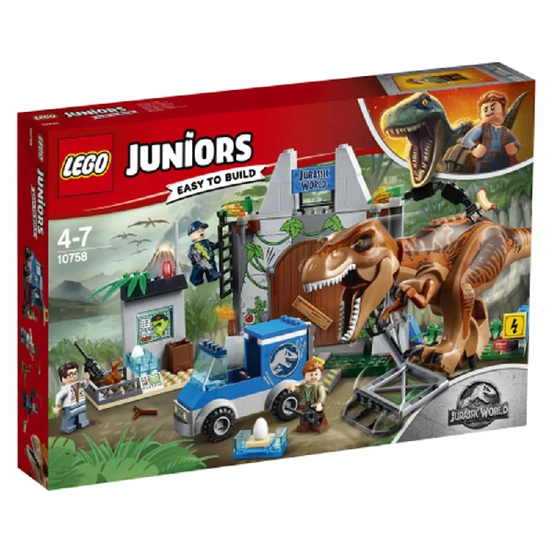 Promoting fine art skills LEGO modelsLEGO 10758 Juniors Jurassic World T-Rex Breakout