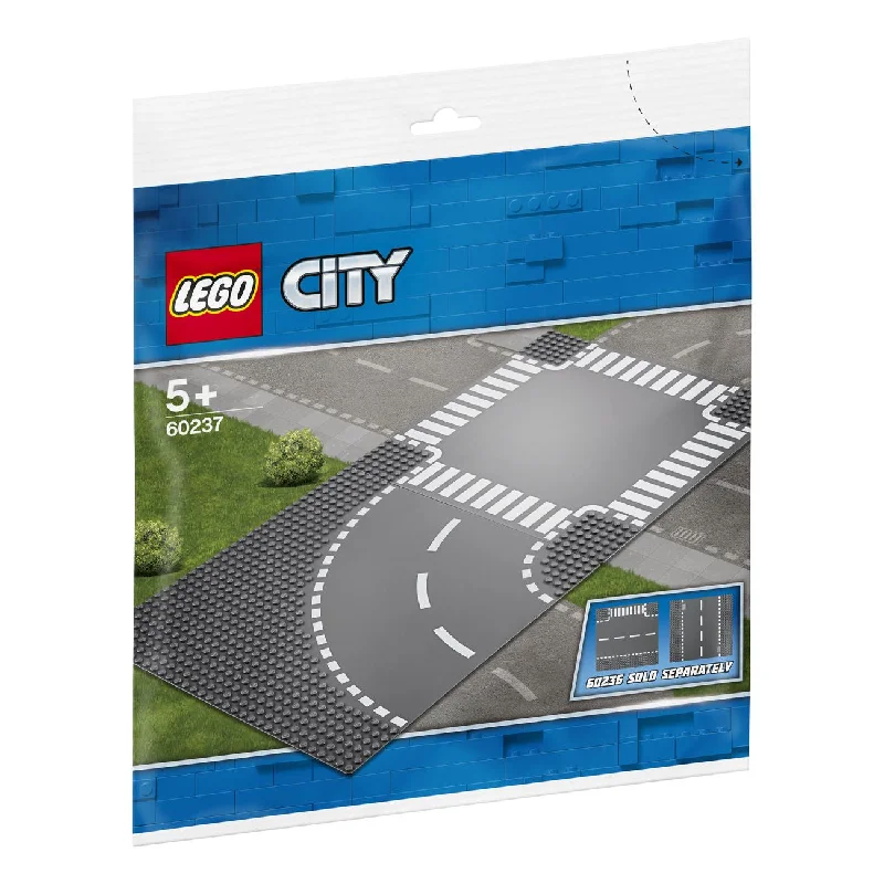 Finely detailed LEGO structuresLEGO 60237 City Curve And Crossroad Plate