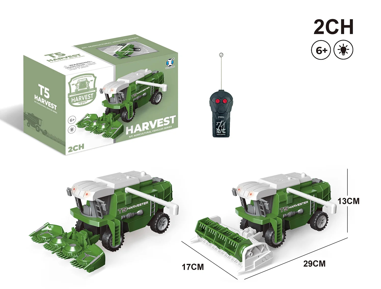 Remote Controlled RC 2-Channel T5 Harvester