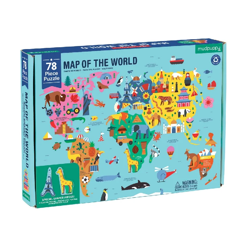 78 pc Geography Puzzle – Map of World