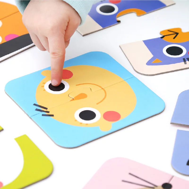 Banana Panda "Faces" On-the-Go Puzzle Halves