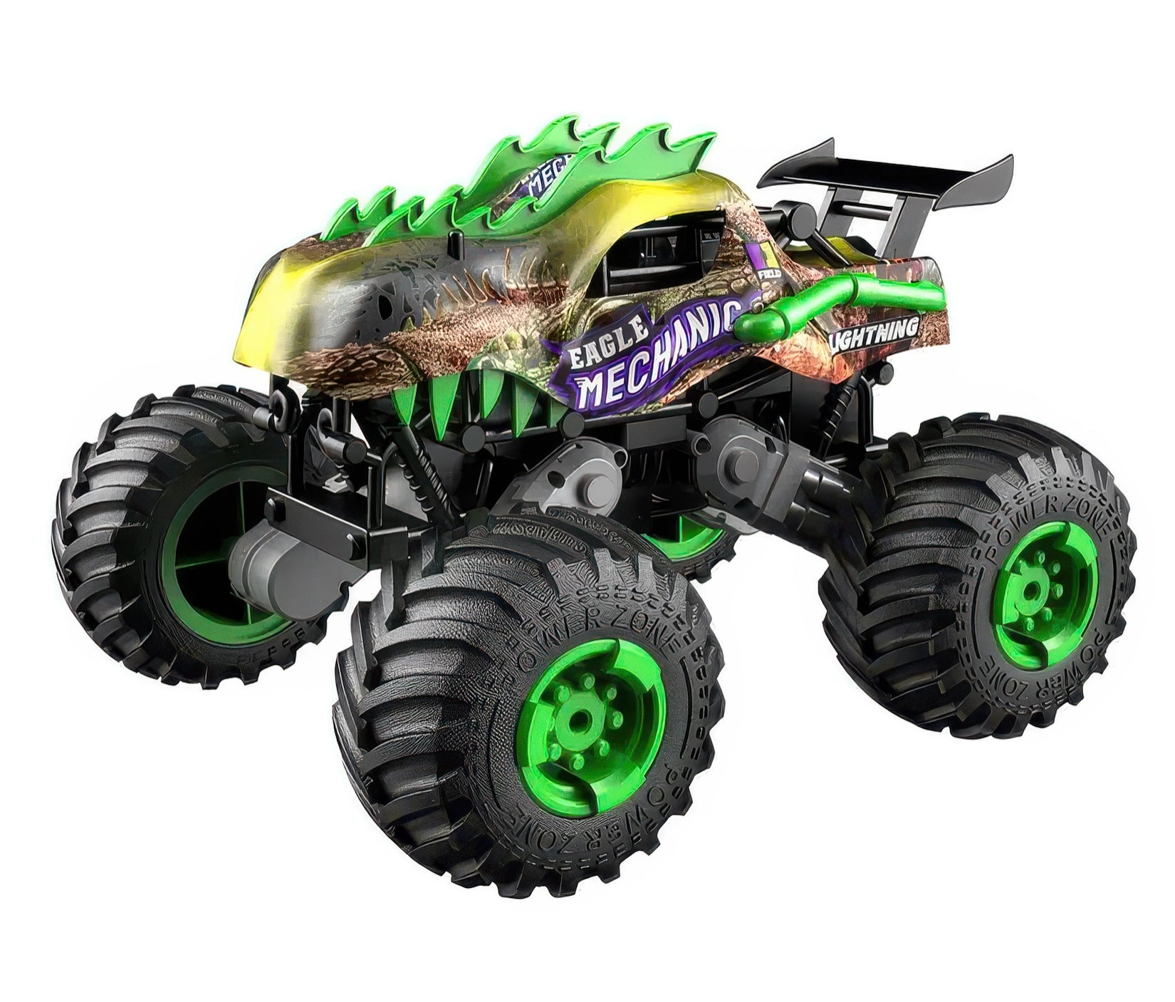 Big Wheel Tyrannosaurus Dinosaur RC Monster Truck - Green