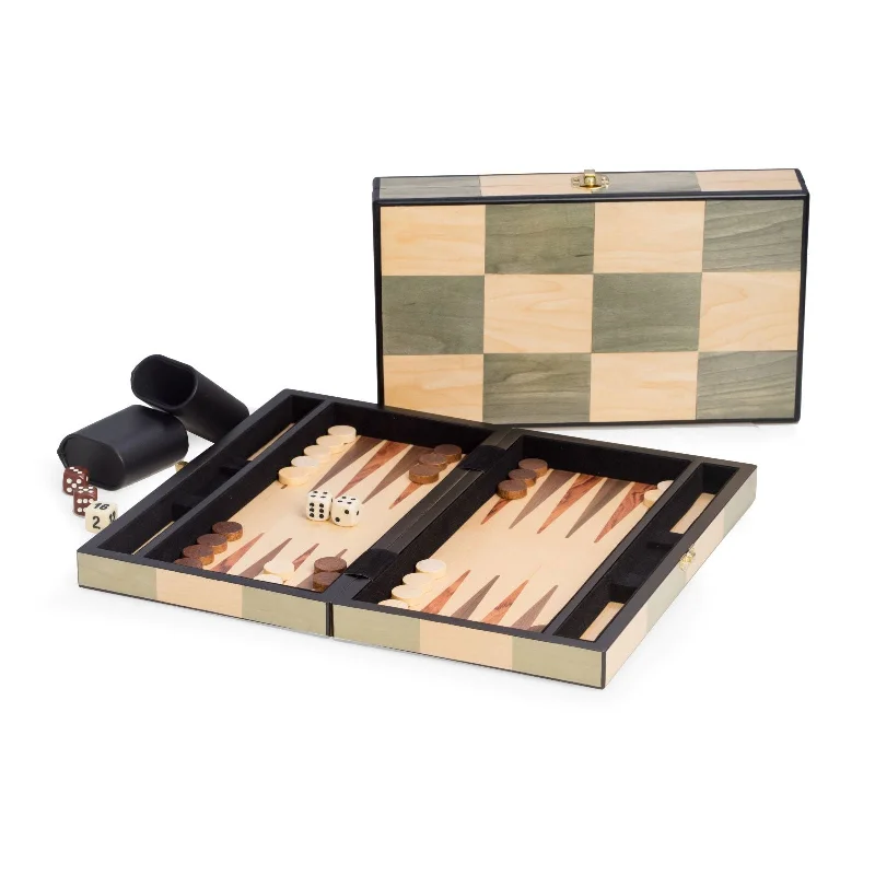 Interactive games Birch & Olive Wood Backgammon Set