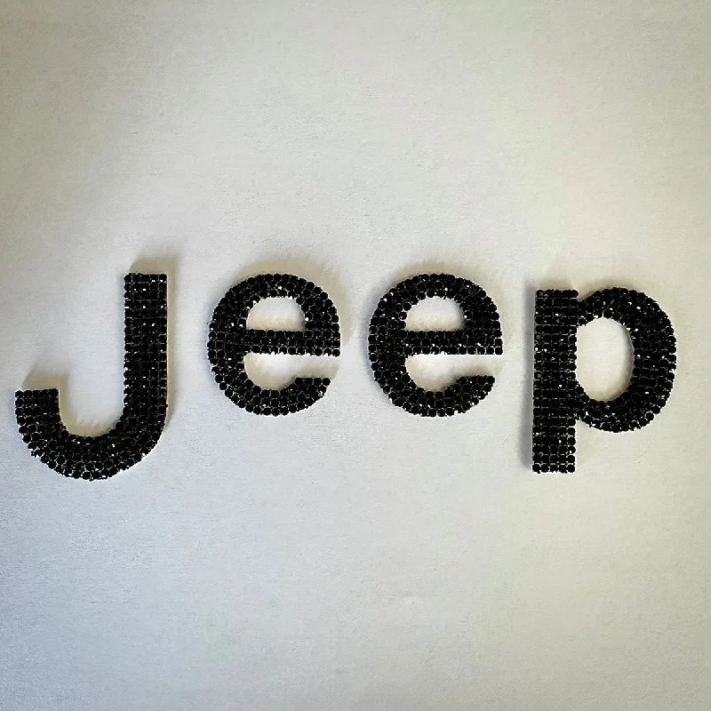 Black Bling Rhinestone JEEP Decal