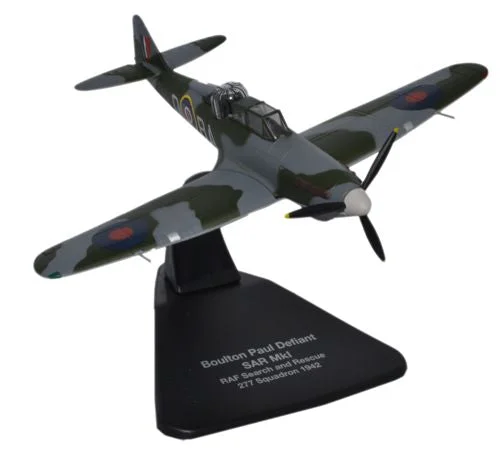 Realistic toy carsOxford Diecast Boulton Paul Defiant RAF 1:72 Scale Model Aircraft