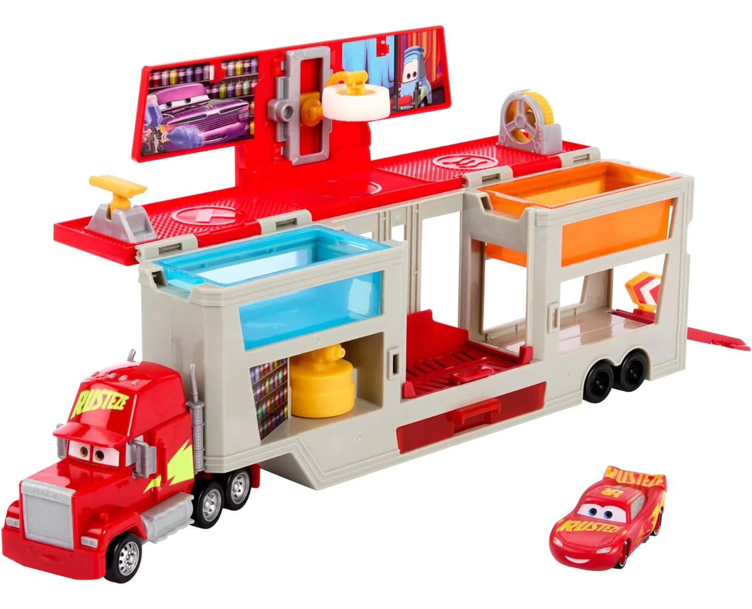 CARS Mack Official Mobile Paintshop Colour Changing Truck Playset