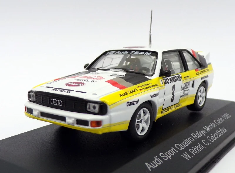 High-quality toy cars CMR 1/43 Scale WRC001 - Audi Quattro Sport #3 Monte Carlo Rally 1985 High-quality toy cars CMR 1/43 Scale WRC001 - Audi Quattro Sport #3 Monte Carlo Rally 1985