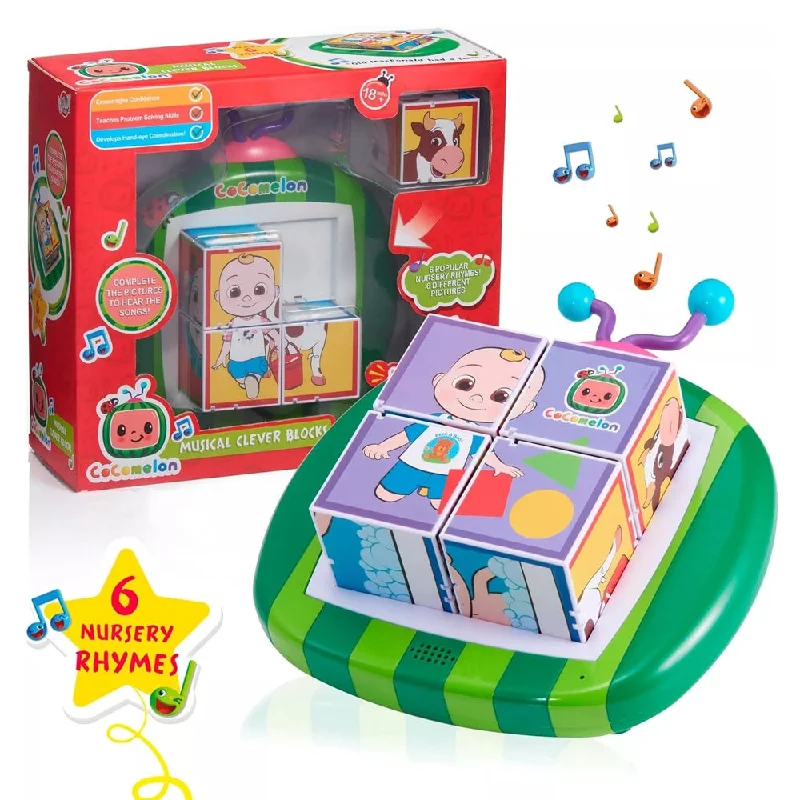 Interactive games Cocomelon Musical Clever Blocks Nursery Rhyme Puzzle Learning Toy
