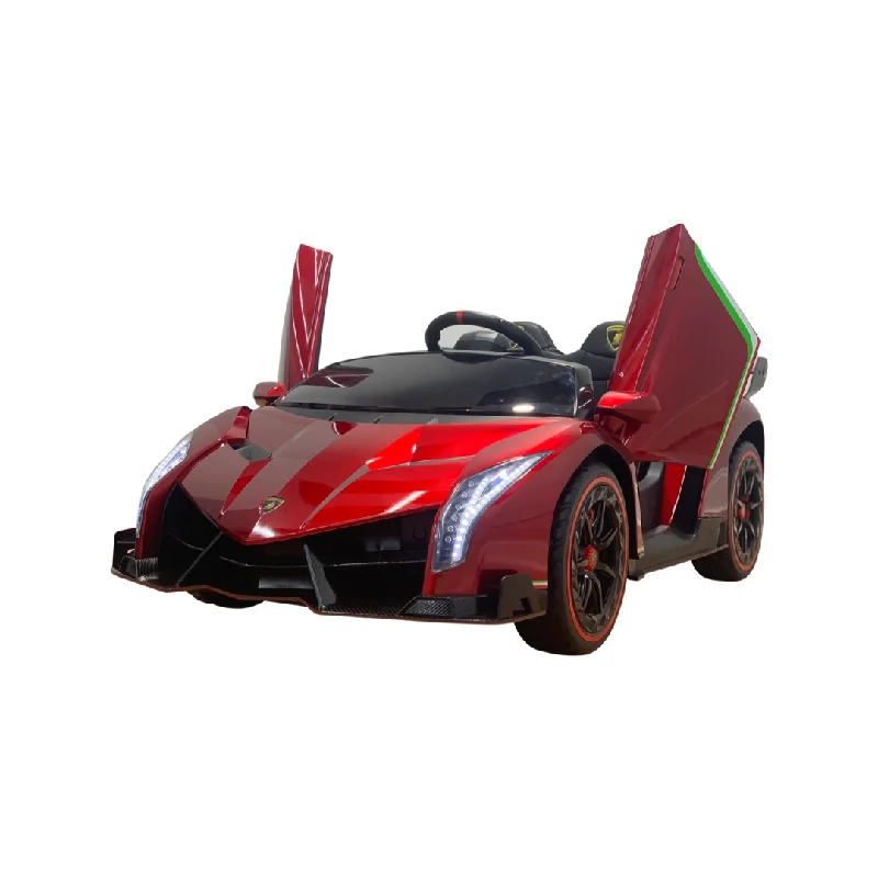 Durable toys12V Licensed Lamborghini Veneno Exotic Kids Car with Bluetooth | Candy Apple Red Durable toys12V Licensed Lamborghini Veneno Exotic Kids Car with Bluetooth | Candy Apple Red
