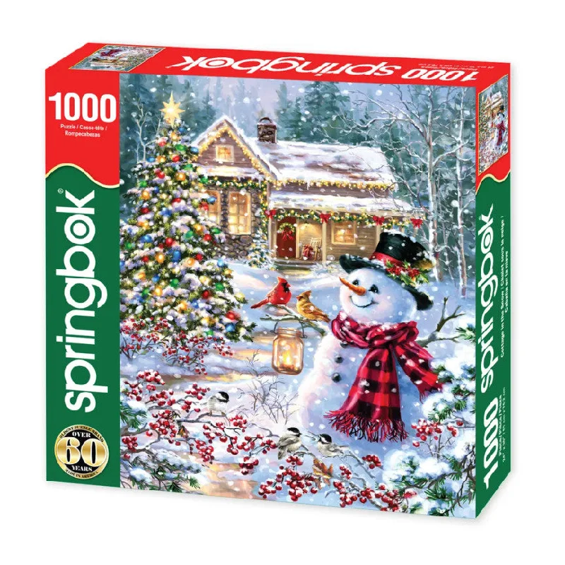 Cottage In The Snow 1000 Piece Puzzle