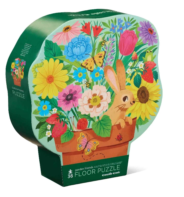 Crocodile Creek Puzzle | Floor | 36 pc Garden Friends