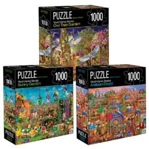 Engaging puzzlesCROWN 1000 PC VIVID VIEWS ASSORTED