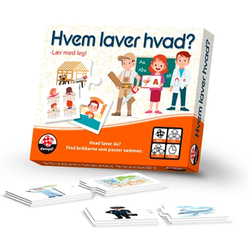 Social games Danspil Hvem Laver Hvad?
