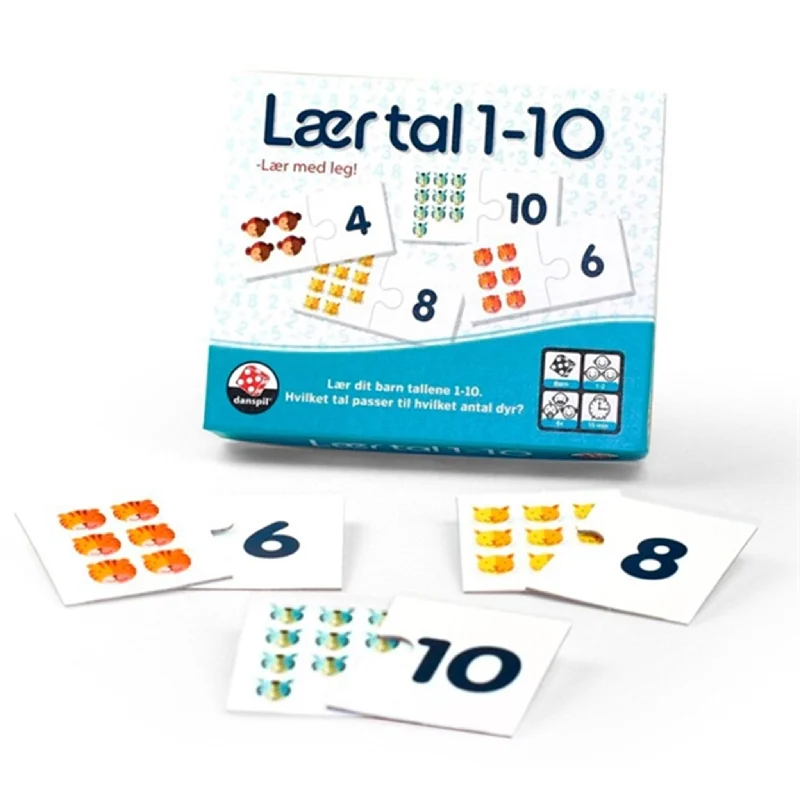 Age-appropriate puzzles Danspil Lær Tal 1-10