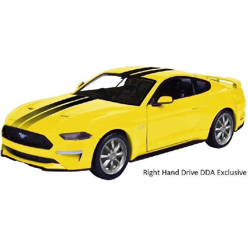 High-quality materials toys DDA 1/24 2018 Ford Mustang GT Yellow