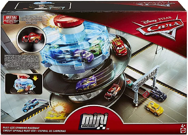 Disney Cars FYN86 Movie Mini Spiral, Spinning Race Set