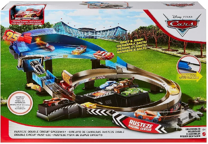 Disney Pixar Cars McQueen Rusteze Double Circuit Speedway