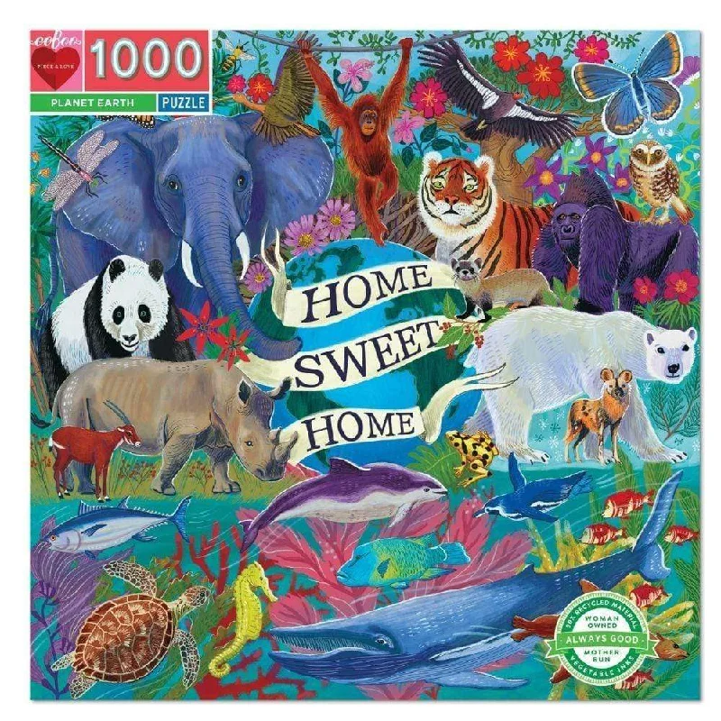 eeBoo Planet Earth Jigsaw 1000 Piece Puzzle