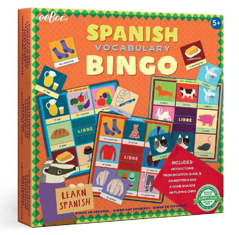 Eeboo Spanish Bingo Vocabulary 5+