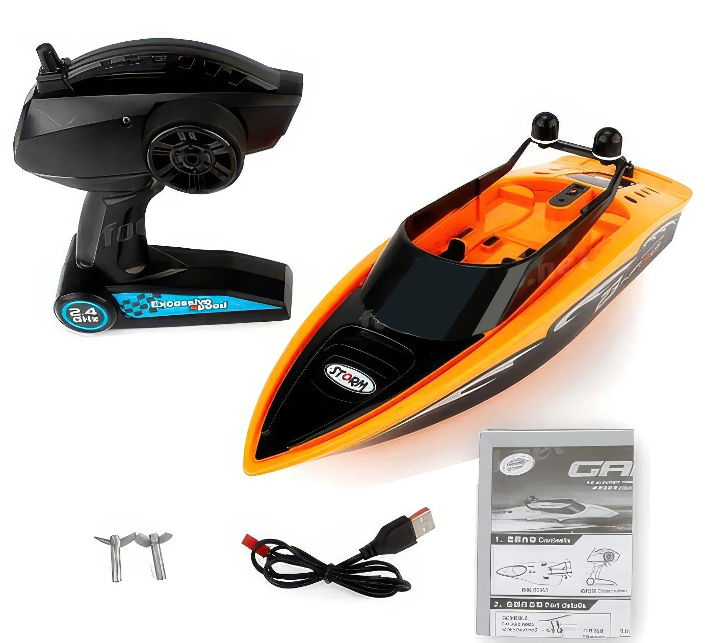 'Excessive Speed' RC Remote Controlled Toy Racing Boat - Assorted