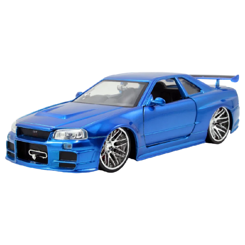 High-quality toy cars Fast and Furious - '02 Nissan Skyline GT-R R34 1:24 Scale Hollywood Ride High-quality toy cars Fast and Furious - '02 Nissan Skyline GT-R R34 1:24 Scale Hollywood Ride
