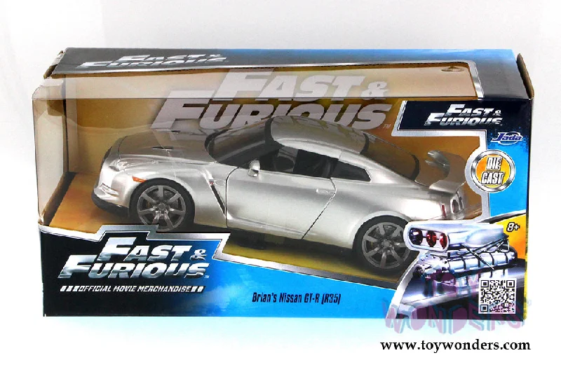 High-quality materials toys Fast and Furious Nissan Skyline 2009 GT-R35 Silver- 1:24 Die-Cast High-quality materials toys Fast and Furious Nissan Skyline 2009 GT-R35 Silver- 1:24 Die-Cast
