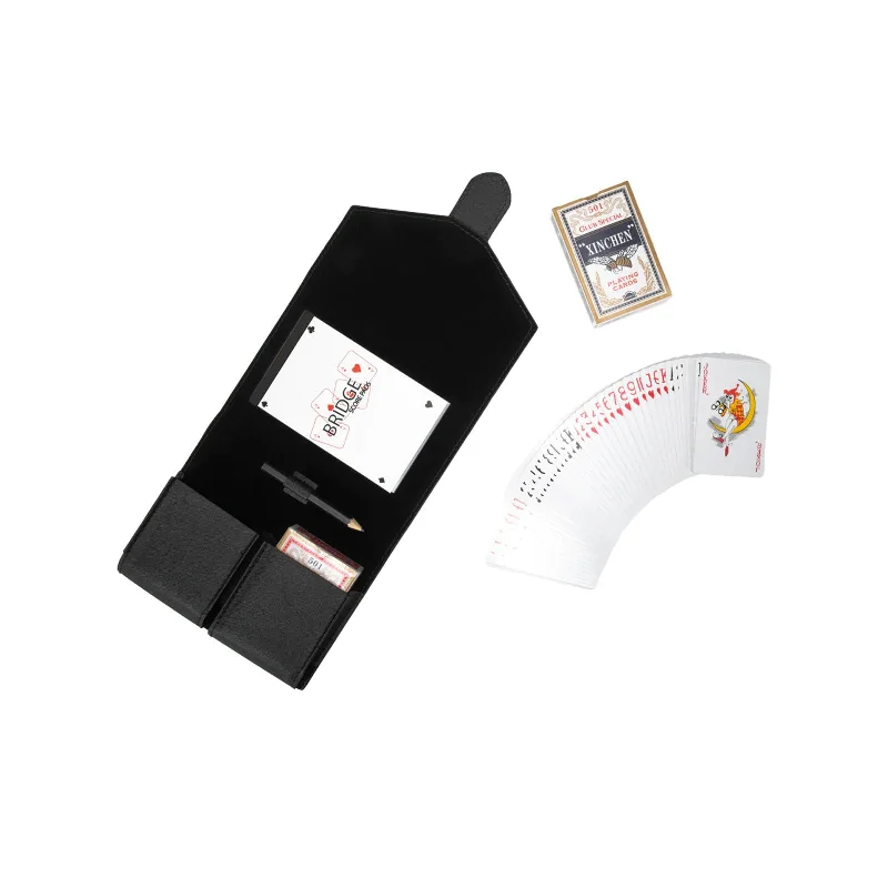 Fun gamesFold-Up Poker Card Travel Set in Black