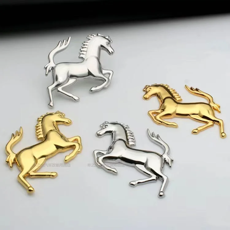 Horse 3D metal Chrome Emblem Badge Decal Bumper Sticker