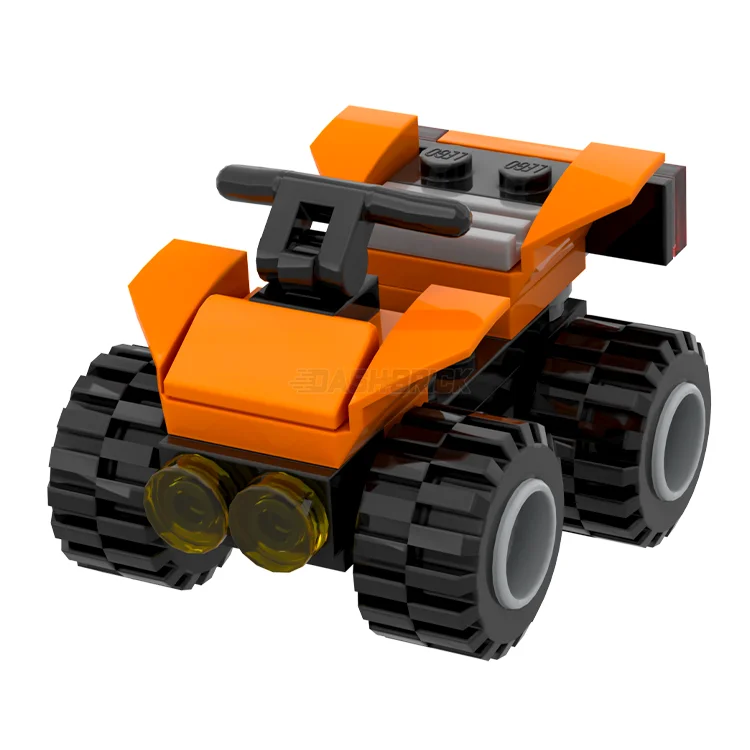 Offering endless possibilities LEGOLEGO "Adventure ATV" - 4-Wheeler/Quad, Orange [MiniMOC]
